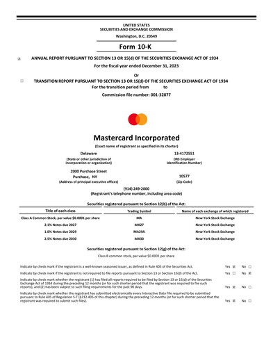Thumbnail Mastercard Annual Report 2023