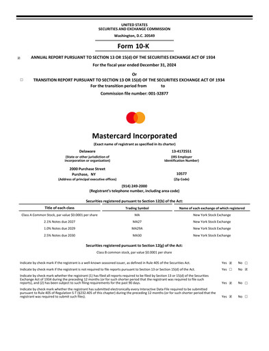 Thumbnail Mastercard Annual Report 2024