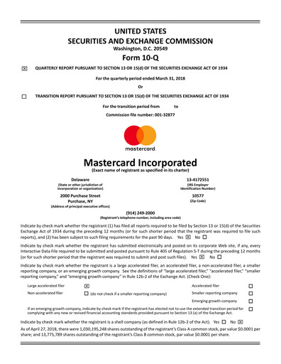 Thumbnail Mastercard Quarterly Report 2018-q1
