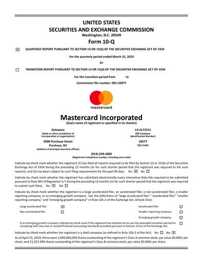 Thumbnail Mastercard Quarterly Report 2019-q1