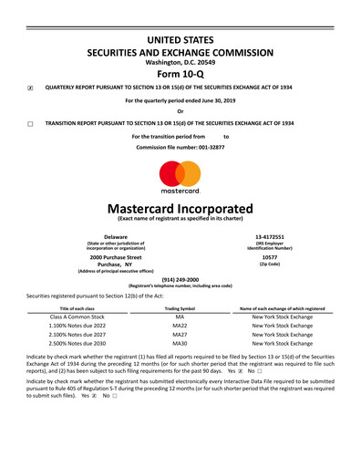 Thumbnail Mastercard Quarterly Report 2019-q2