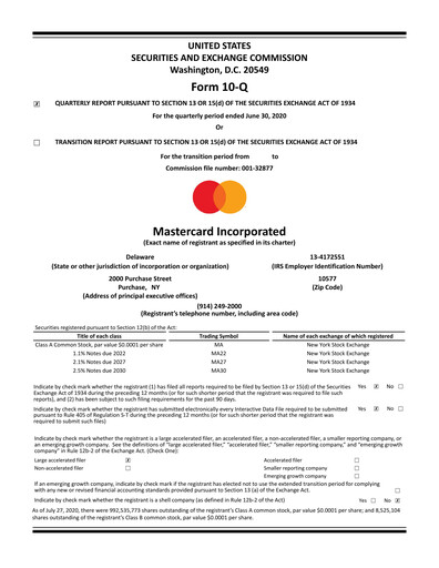 Thumbnail Mastercard Quarterly Report 2020-q2