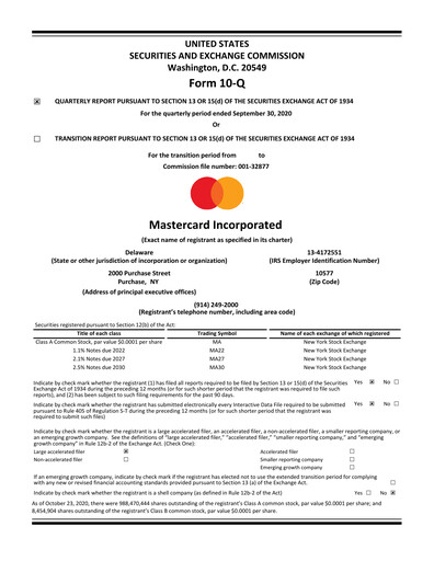 Thumbnail Mastercard Quarterly Report 2020-q3