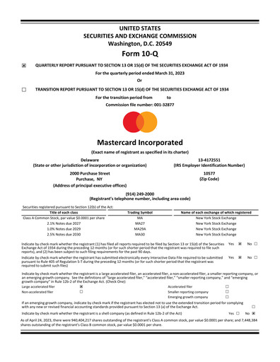 Thumbnail Mastercard Quarterly Report 2023-q1