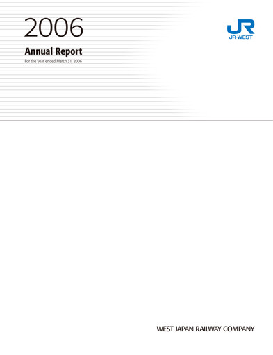 Thumbnail West Japan Railway Annual Report 2006