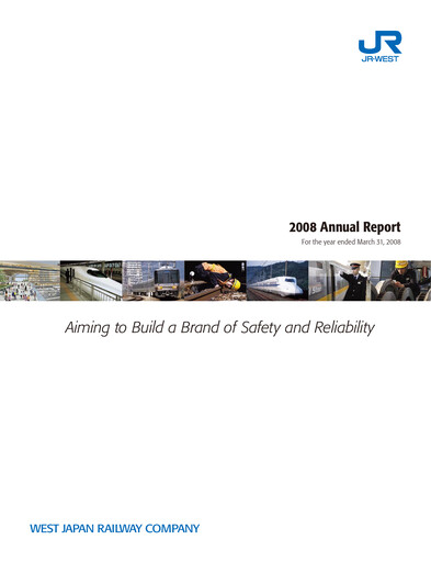 Thumbnail West Japan Railway Annual Report 2008