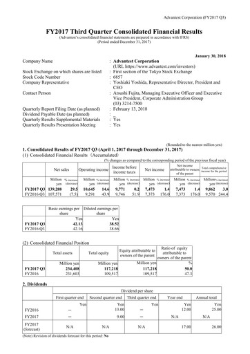 Thumbnail Advantest
 Financial Statement 2017-9m