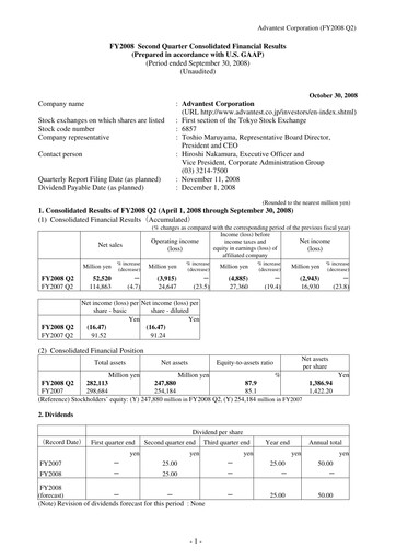 Thumbnail Advantest
 Quarterly Report 2008-q2
