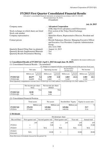 Thumbnail Advantest
 Quarterly Report 2015-q1