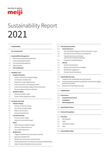 Thumbnail Meiji Holdings Sustainability Report 2021