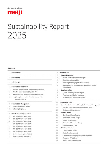 Thumbnail Meiji Holdings Sustainability Report 2025