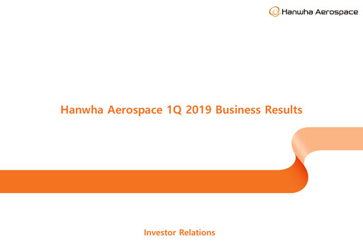 Vorschaubild Hanwha Aerospace Quartalsbericht 2019-q1