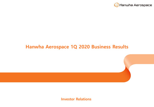 Vorschaubild Hanwha Aerospace Quartalsbericht 2020-q1