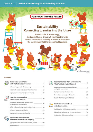 Thumbnail Bandai Namco Sustainability Report fy2021