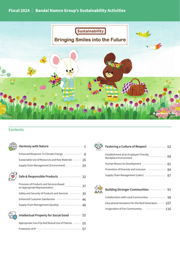 Thumbnail Bandai Namco Sustainability Report fy2024