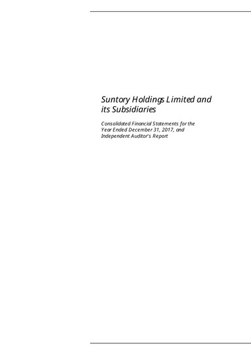 Thumbnail Suntory Financial Statement 2017