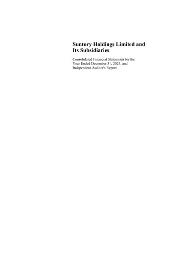 Thumbnail Suntory Financial Statement 2025