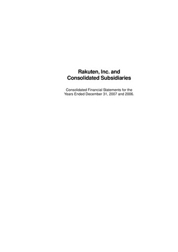 Thumbnail Rakuten Financial Statement 2007