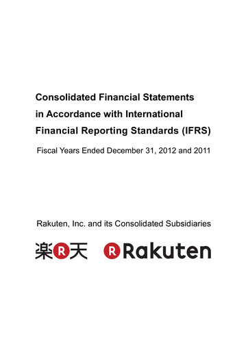 Thumbnail Rakuten Financial Statement 2012
