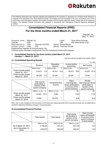 Thumbnail Rakuten Quarterly Report 2017-q1