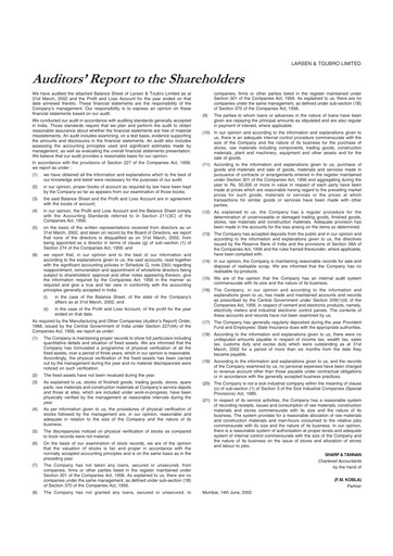 Thumbnail Larsen & Toubro

 Financial Report 2001
