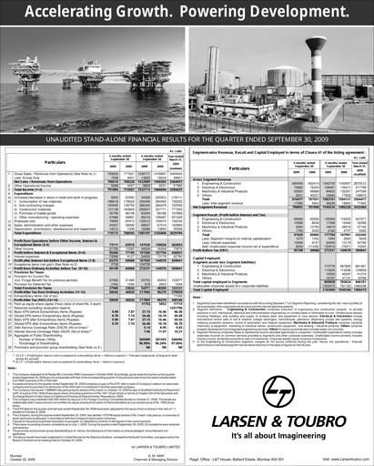 Thumbnail Larsen & Toubro

 Half-year Report 2009-h1