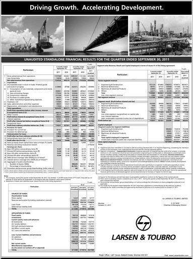 Thumbnail Larsen & Toubro

 Half-year Report 2011-h1