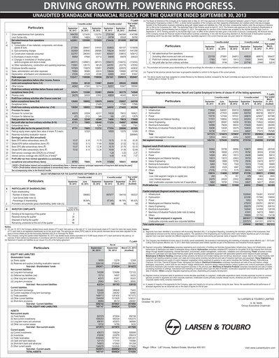 Thumbnail Larsen & Toubro

 Half-year Report 2013-h1