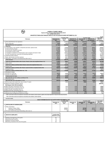 Thumbnail Larsen & Toubro

 Half-year Report 2014-h1