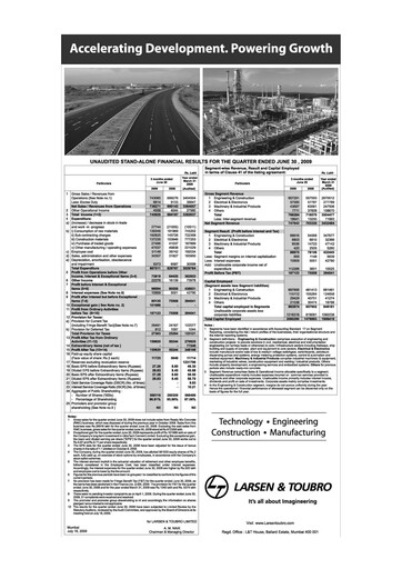 Thumbnail Larsen & Toubro

 Quarterly Report 2009-q1