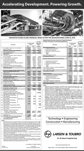 Thumbnail Larsen & Toubro

 Quarterly Report 2010-q1