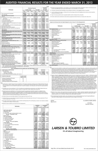 Thumbnail Larsen & Toubro

 Quarterly Report 2012-q4