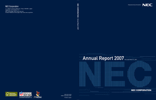 Thumbnail NEC Corp
 Annual Report 2007
