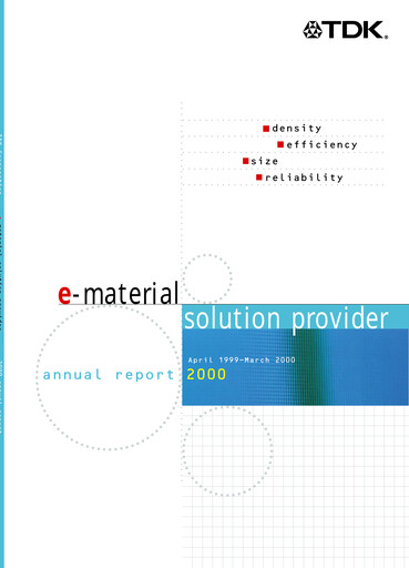 Thumbnail TDK
 Annual Report 2000