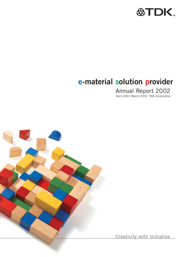 Thumbnail TDK
 Annual Report 2002