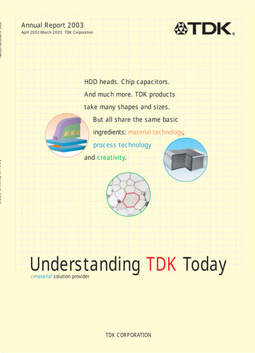 Thumbnail TDK
 Annual Report 2003