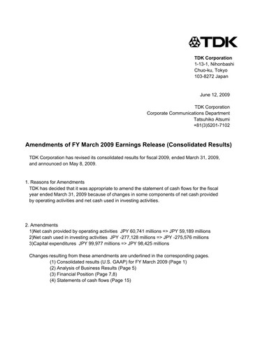 Thumbnail TDK
 Financial Statement 2009