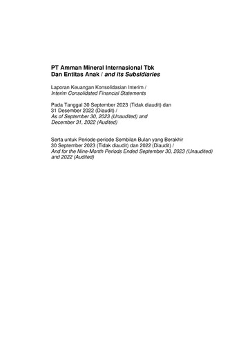 Thumbnail PT Amman Mineral Internasional Tbk Financial Statement 2023-9m