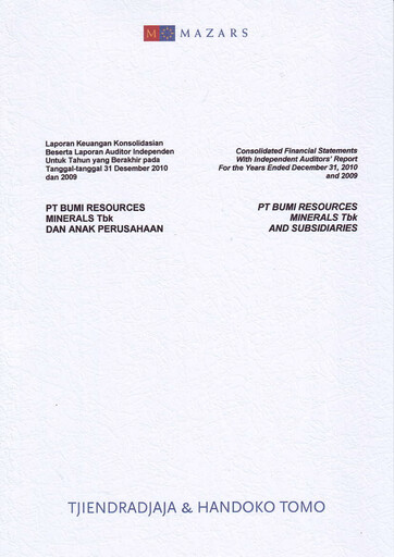 Thumbnail PT Bumi Resources Minerals Tbk Financial Statement 2010