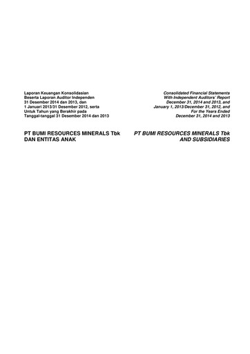 Thumbnail PT Bumi Resources Minerals Tbk Financial Statement 2014