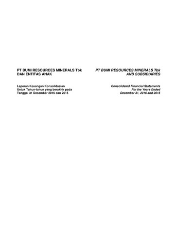 Thumbnail PT Bumi Resources Minerals Tbk Financial Statement 2016