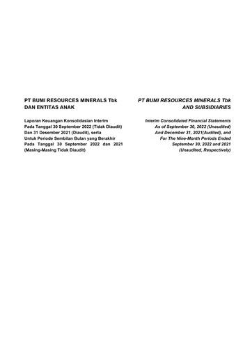 Thumbnail PT Bumi Resources Minerals Tbk Financial Statement 2022-9m