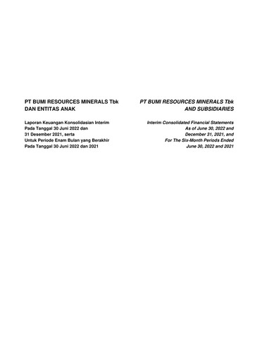 Thumbnail PT Bumi Resources Minerals Tbk Financial Statement 2022-h1