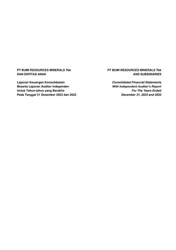 Thumbnail PT Bumi Resources Minerals Tbk Financial Statement 2023