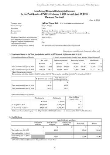 Thumbnail Sekisui House
 Quarterly Report fy2015-q1