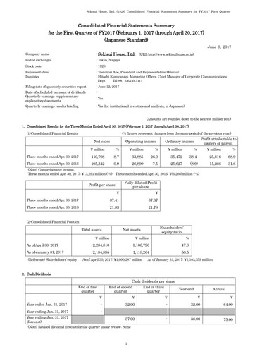 Thumbnail Sekisui House
 Quarterly Report fy2017-q1