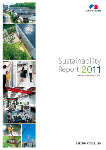 Thumbnail Sekisui House
 Sustainability Report fy2011