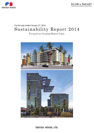 Thumbnail Sekisui House
 Sustainability Report fy2014