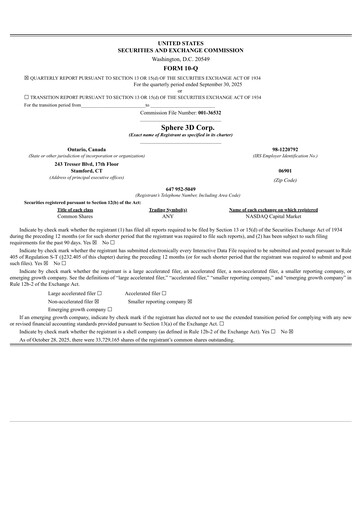 Thumbnail Sphere 3D Quarterly Report 2025-q3