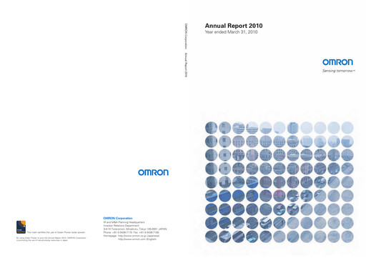Thumbnail Omron Annual Report 2010
